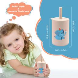 hu copo de treinamento de silicone para bebês, copo para crianças, copo para iniciantes, alimentação prática e aprendizagem, copo de bebida para crianças - Image 6
