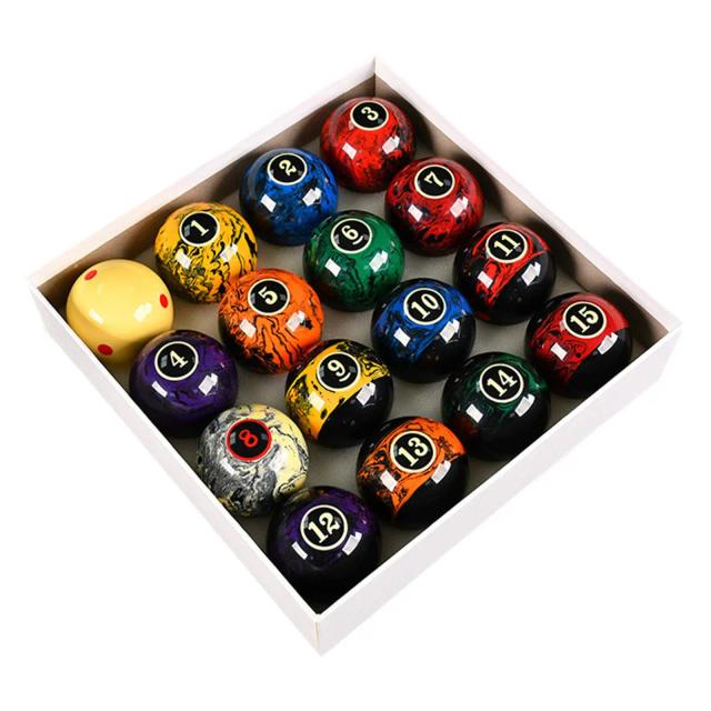 Conjunto Completo de Bolas de Bilhar 16 Peças 2.25" Resina para Lazer e Competição