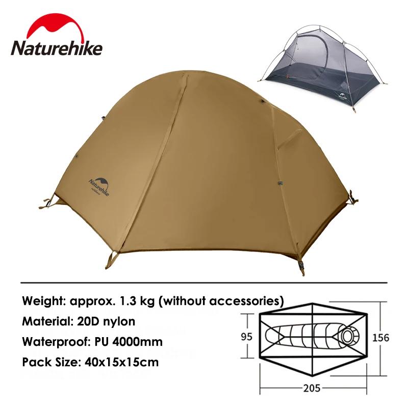 Naturehike barraca de ciclismo para 1 pessoa, ultraleve, barraca de acampamento, à prova d'água, abrigo solar, viagem ao ar livre, caminhadas, 4 estações - Image 1