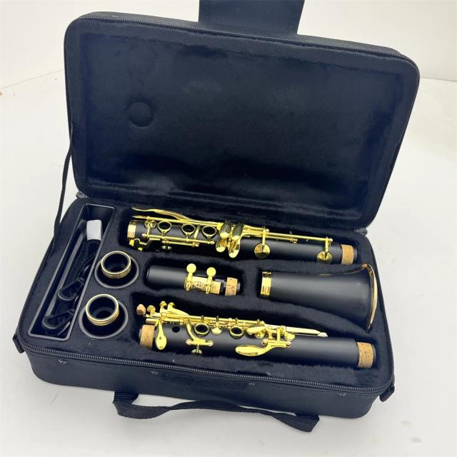 Clarinete Profissional em Baquelite e Madeira com 17 Chaves - Inclui Estojo e Frete Grátis