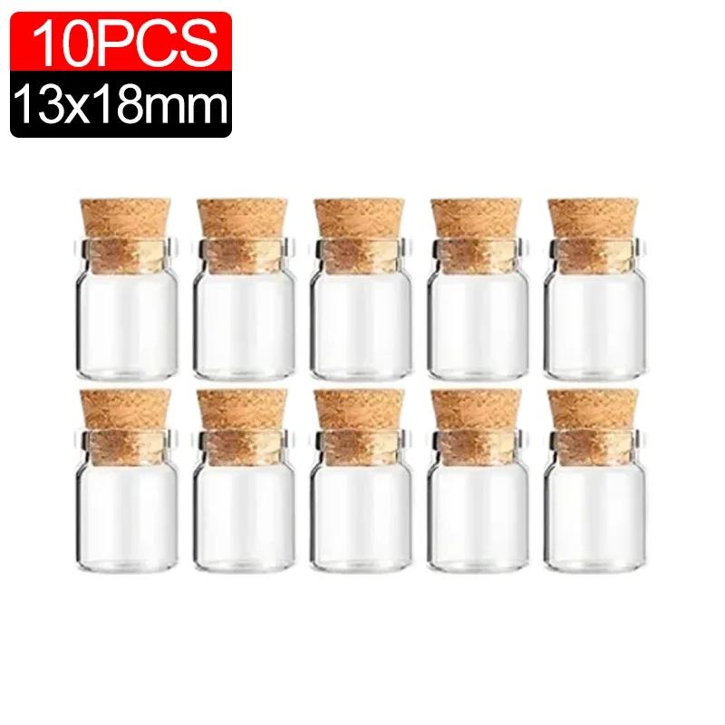 10/100 pçs mini garrafas de vidro transparente com rolha de cortiça garrafas de mensagem para decoração de festa de aniversário de casamento diy frascos presentes - Image 1