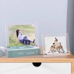 Suporte de quadro personalizado para decoração de mesa, acrílico claro, Anime Figura Modelo, Placa Imagem, Sinal de foto personalizado, Chaveiro para Fãs, Presentes - Image 3