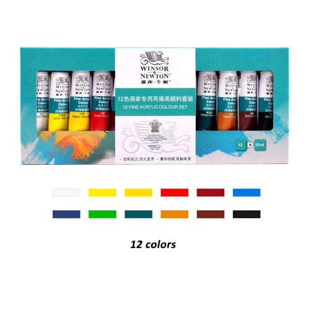 Kit de Tintas Acrílicas Coloridas de 12 ml para Artistas - Não Tóxico e Ideal para Artesanato e Projetos DIY em Canvas e Rock Art