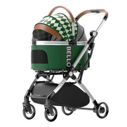 Dobrável Pet Carrinhos, Carrinho De Tubo De Alumínio, Pet Bag, Separado Gato e Cão Carro, Viagem, Carro de turismo, Carrinho De Cachorro, Carrinho De Cachorro - Image 1