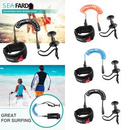 Trela profissional com alça de pulso, Surf Leash, 5 Pé Coiled, Surfing Safety Gear Acessórios - Image 1