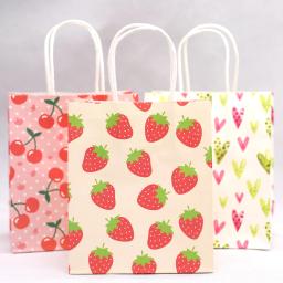 Pacote De Presente Sacos com Alça, Papel Kraft, Casamento, Festa De Aniversário, Natal, Presente De Ano Novo, Saco De Embrulho, 5Pcs - Image 1