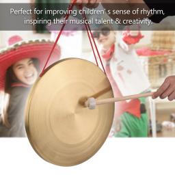 Latão cobre mão tambor pratos, instrumento de percussão com Round Play Hammer, Capela Ópera, 30cm - Image 1