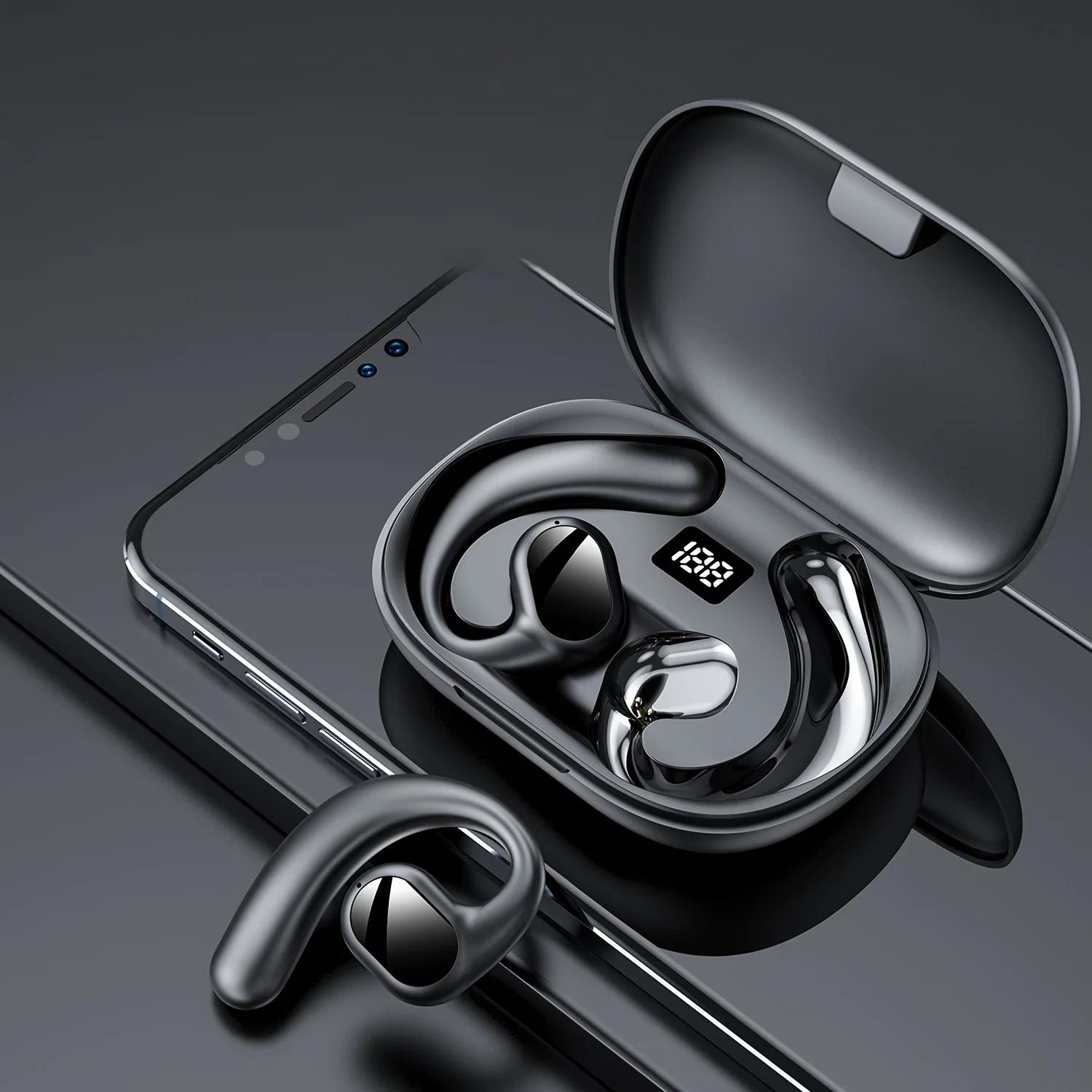 Auriculares Osso Condução Sem Fio, Auriculares Orelha a Orelha Ultra Longa, Android, Apple, Estilo Universal, Novo - Image 1