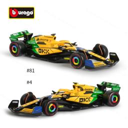 Bburago 1:43 Mclaren 2024 MCL38 F1 Fórmula Carro Die Cast Veículos Modelo Colecionável Brinquedos de Corrida - Image 4