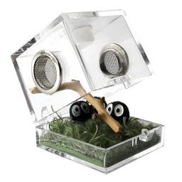 Caixa de alimentação transparente para répteis, terrário para lagarto, recipiente reprodutores para sapo-aranha e escorpião, terrário vivo, 1pc - Image 4