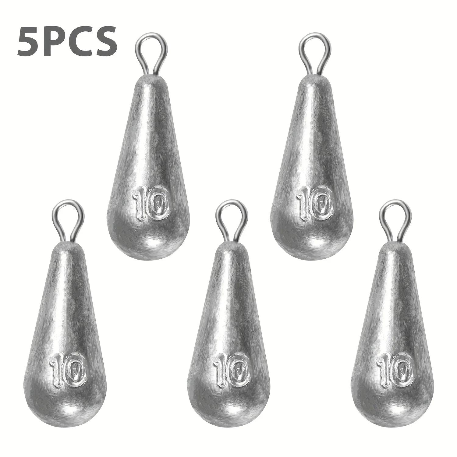 Chumbadas de pesos de pesca, chumbadas de chumbo de pesca em forma de lágrima de 10 tamanhos, pesos de tiro de fundição de baixo para água salgada e água doce - Image 1