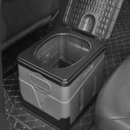 Vaso sanitário dobrável portátil com assento de cobertura, banheiro ao ar livre para acampar, viagens, emergência, adultos, crianças, carro - Image 3