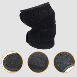 Joelheiras pretas para dança de voleibol e ioga, mulheres e homens, suporte para patela, protetor de fitness, equipamento de trabalho 1pc - Image 4