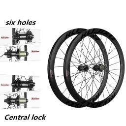 Gravel Rujixu deep 45mm mountain horse wheelset 700c /29-inch Mtb wheels carbon fiber tube HUB bicycle disc brake aluminum wheel - Image 4