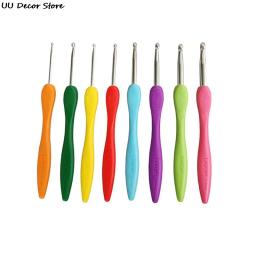 Agulhas de Crochet de alumínio com borracha macia Grip, Crochet Hook, Alças almofadadas, Agulhas de tricô coloridas, 2.5-6.0mm, 8pcs por conjunto - Image 4