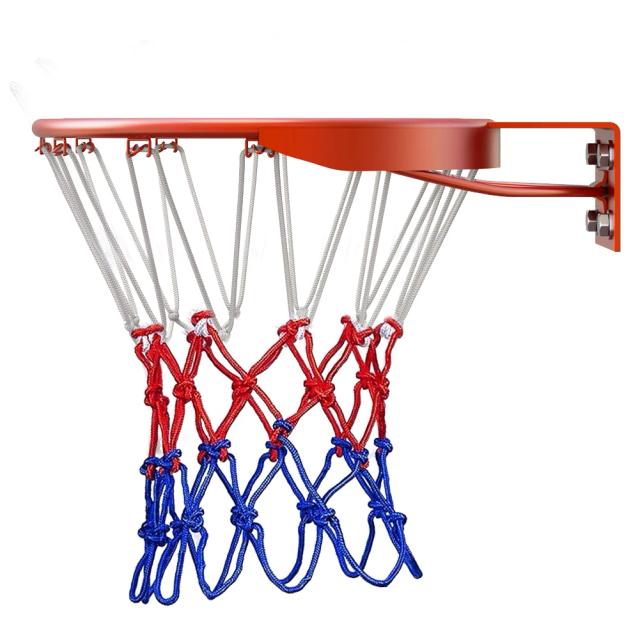 Rede de Basquetebol Tri-colorida, Resistente para Todas as Condições Climáticas - Perfeita para Esportes e Entretenimento ao Ar Livre