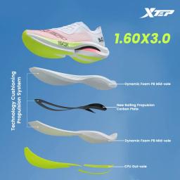 Xtep 160x3.0 profissional maratona tênis de corrida sapatos de treinamento esportes dos homens placas carbono tecnologia 978119110107 - Image 2