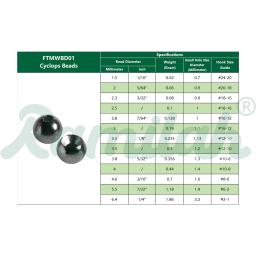 50 pacotes de contas de tungstênio Cyclops de 27 cores 3,0-6,4 mm para amarração de moscas - Image 3