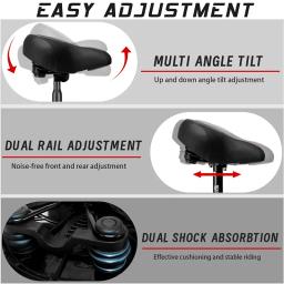 Bucklos selim de bicicleta de grandes dimensões, absorção de choque, ampliar, grosso, ergonômico, macio, confortável, almofada de assento, peças de ciclismo - Image 5