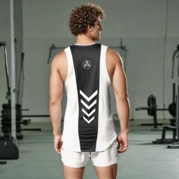 Regata de ginástica sem mangas masculina, Camisa de treinamento de corrida, Musculação Muscular Workout Vest, Man Gym Clothes - Image 1