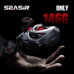 Seasir mansory carretel de pesca de arremesso 146g carbono ultraleve 11 + 1 7.3:1 hs relação híbrido rolamento cerâmico carretéis duplos água do mar - Image 3