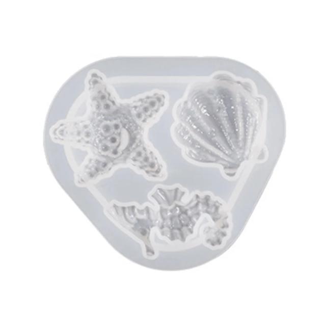 Moldes de Silicone Oceano Starfish para Enfeites DIY, Pingentes Decorativos e Acessórios em Resina Epóxi