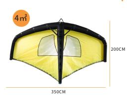 Inflável Kite Foil Wing para Windsurf, Water Fly Wings, Hydrofoil Wing, 2022 - Image 5