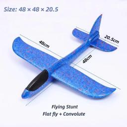 Brinquedo de avião de espuma grande para crianças, planador à mão, interação pai-filho ao ar livre, presente engraçado do menino, 48cm - Image 5
