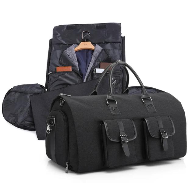 Mala de Mão Masculina Grande Capacidade com Compartimento para Sapatos e Design Dobrável para Viagens Desportivas
