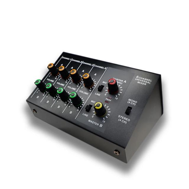 Console de Áudio Digital Profissional EPXCM-MIX428 com 8 Canais, Motor Fader, Gravação USB e Mixagem de Som Ao Vivo