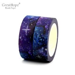 2 segundos novos! Fita adesiva céu estrelado decoração criativa, fita para papel diy para scrapbooking 1.5cm * 10m material de escritório e escola - Image 1