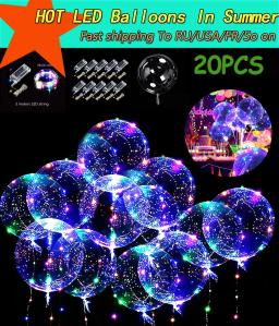 10Pcs LED Luminosa Bobo Balões com Luz String Claro Balão Festival Decoração Aniversário Casamento Festa Suprimentos Baby Shower - Image 1