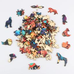 Quebra-cabeças de madeira para adultos e crianças, Artesanato DIY, Quebra-cabeça, Jogos de Puzzle 3D, Brinquedos Educativos Interativos Familiares - Image 3