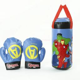 Mini conjunto de luvas e bolsa de boxe infantil, desenho animado de anime, brinquedo esportivo fofo, treinamento físico, aniversário, presente de natal para crianças, homem-aranha, menino, menina - Image 6