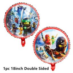 Balões de látex do tema Ninja para crianças, talheres descartáveis, decorações de festa de feliz aniversário, balões Hero Foil, Banner Cake Toppers - Image 4