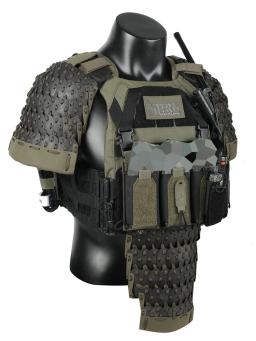 TRN-Saco De Armadura De Ombro De Aço Inoxidável, Airsoft Paintball Engrenagem De Proteção, Proteção De Metal, Tático - Image 5