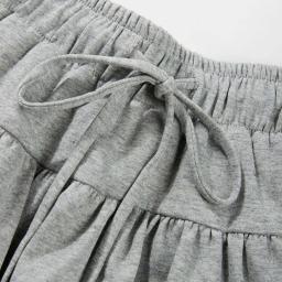 Algodão doce mini saias y2k elástico de cintura alta sólida dupla camada bolo saia coreano plissado retalhos lolita saia shorts novo - Image 6