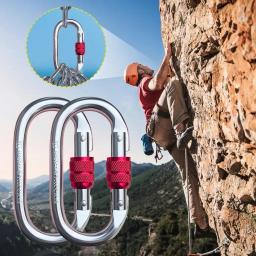 Heavy Duty Alloy Steel Carabiner Clip, atividades ao ar livre, escalada, montanhismo, caminhadas, Rock, 25kN - Image 3