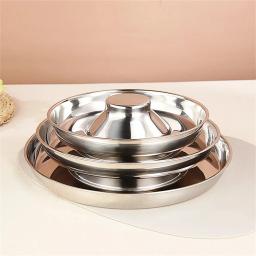 Tigela de alimentação para animais de estimação em aço inoxidável, bacia de comida lenta para cães, prato para beber gatos, suprimentos de alimentação para animais de estimação - Image 4