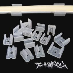 Conector LED Strip Clip Holder, 6mm, 8mm, 12mm, 15mm, Acessórios com Parafusos para Fixação de 2835 Neon, Fivela COB flexível - Image 1