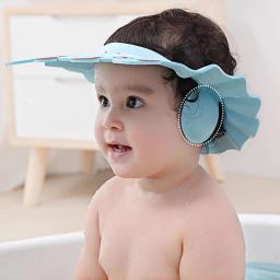 Chapéu de lavagem de cabelo ajustável para bebê, Kids Shampoo Bathing Shower Protect Head Cover, Soft Shower Cap, Crianças Ear e Eye Protection - Image 2