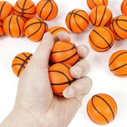 Mini bola de basquete anti-estresse para crianças, espuma macia de borracha, Squeeze Balls, brinquedos para crianças, 6-30pcs - Image 3