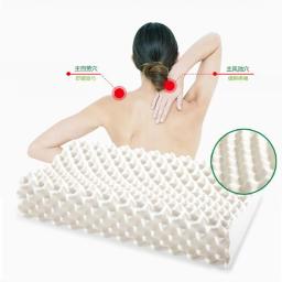 Almofada de Látex Natural para Adultos e Crianças, 100% Látex, Almofadas Memória Pescoço, Coluna Cervical, Massagem, Núcleo de Travesseiro, Casa, Hotel, Adulto - Image 2