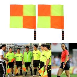Bandeira do arbitragem de futebol, bandeira do árbitro de futebol com bolsa para armazenamento, ferramenta de treinamento, futebol e hockey, 2 peças - Image 2