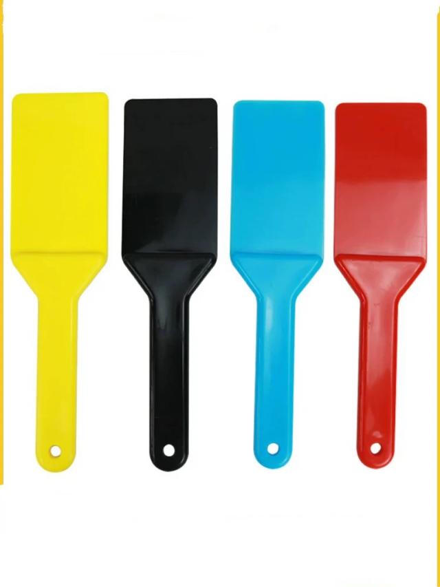 Versátil Conjunto de Quatro Espátulas de Tinta para Impressão Offset em Cores com Lâmina de Plástico