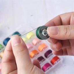 Carretéis De Linha De Poliéster Com Caixa De Armazenamento, Linha De Bobina, Máquina De Costura, Peças De Bordado, 25 Cores - Image 3
