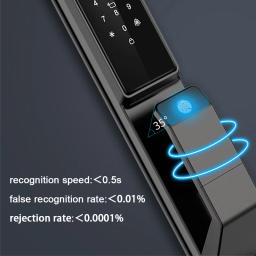 Impermeável Electronic Smart Door Lock com câmera, bloqueio ao ar livre, Tuya App, Remote Voice Intercom, Face Fingerprint, Wi-Fi - Image 3