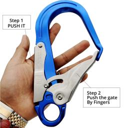 35kn escalada ao ar livre mosquetão sobrevivência engrenagem montanhismo downhill gancho de segurança fivela trabalhando em equipamentos de altura 핑 핑 - Image 5