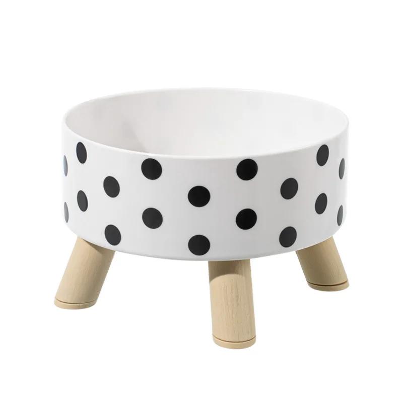 Tigela de aço inoxidável para cães, tigela anti-queda para animais de estimação, tigela de plástico para gatos, tigela de arroz para cães com pescoço alto, tigela de comida para gatos de grande capacidade - Image 1