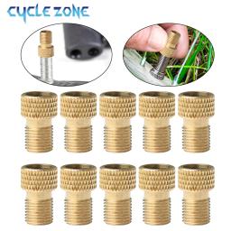 Conversor de válvula de bronze para bicicleta, tampa adaptadora de válvula presta para schrader para pneu de bicicleta, tampa contra poeira, conector de bomba, tubo de pneu, bico de ar - Image 1